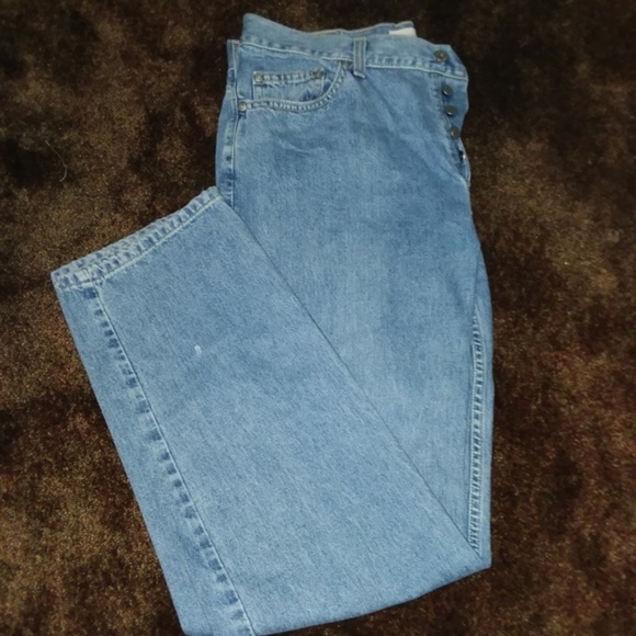 low rise button fly jeans